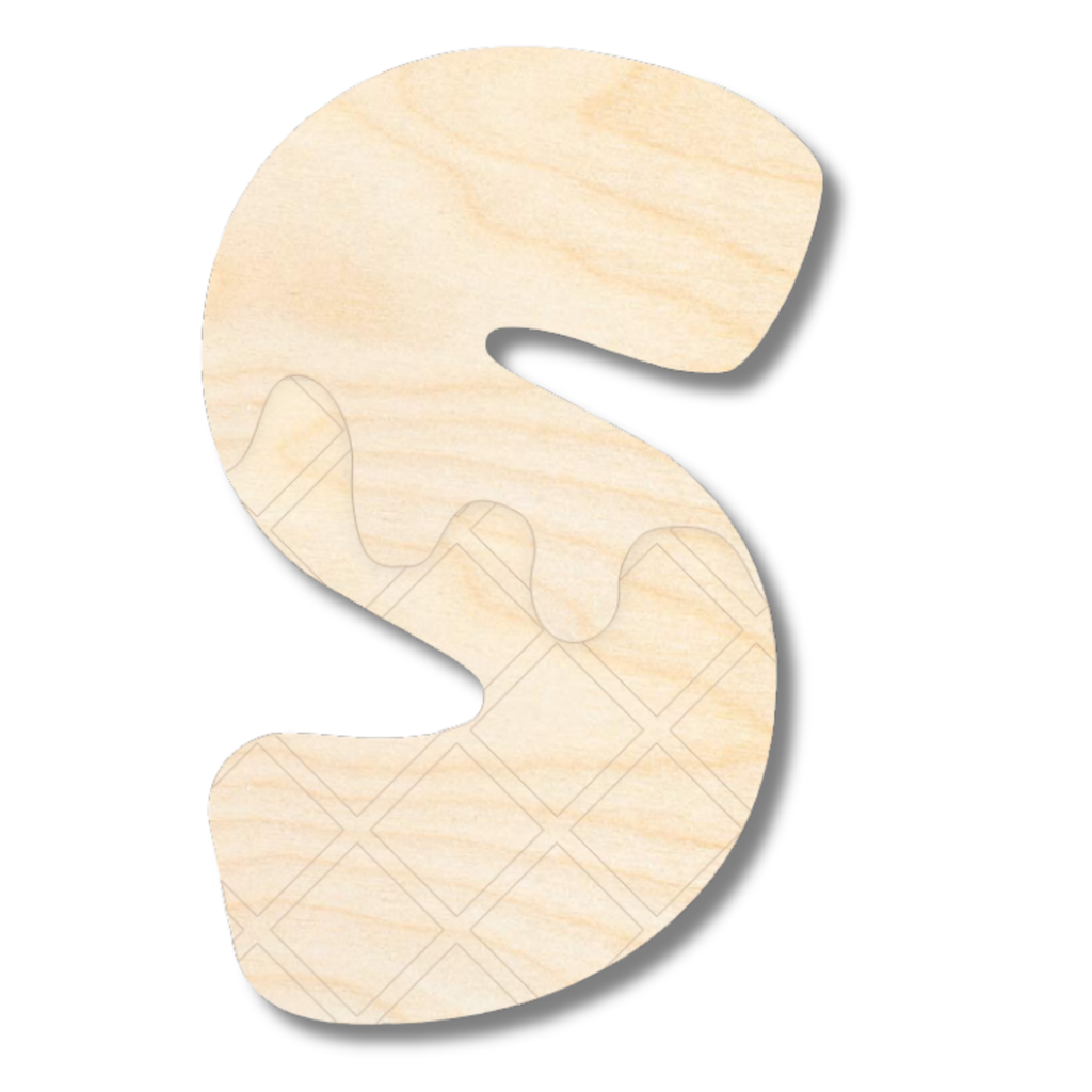 Unfinished Wood Layered Etched Themed Letters | Ice Cream | A-Z | 2 Piece | up to 24"