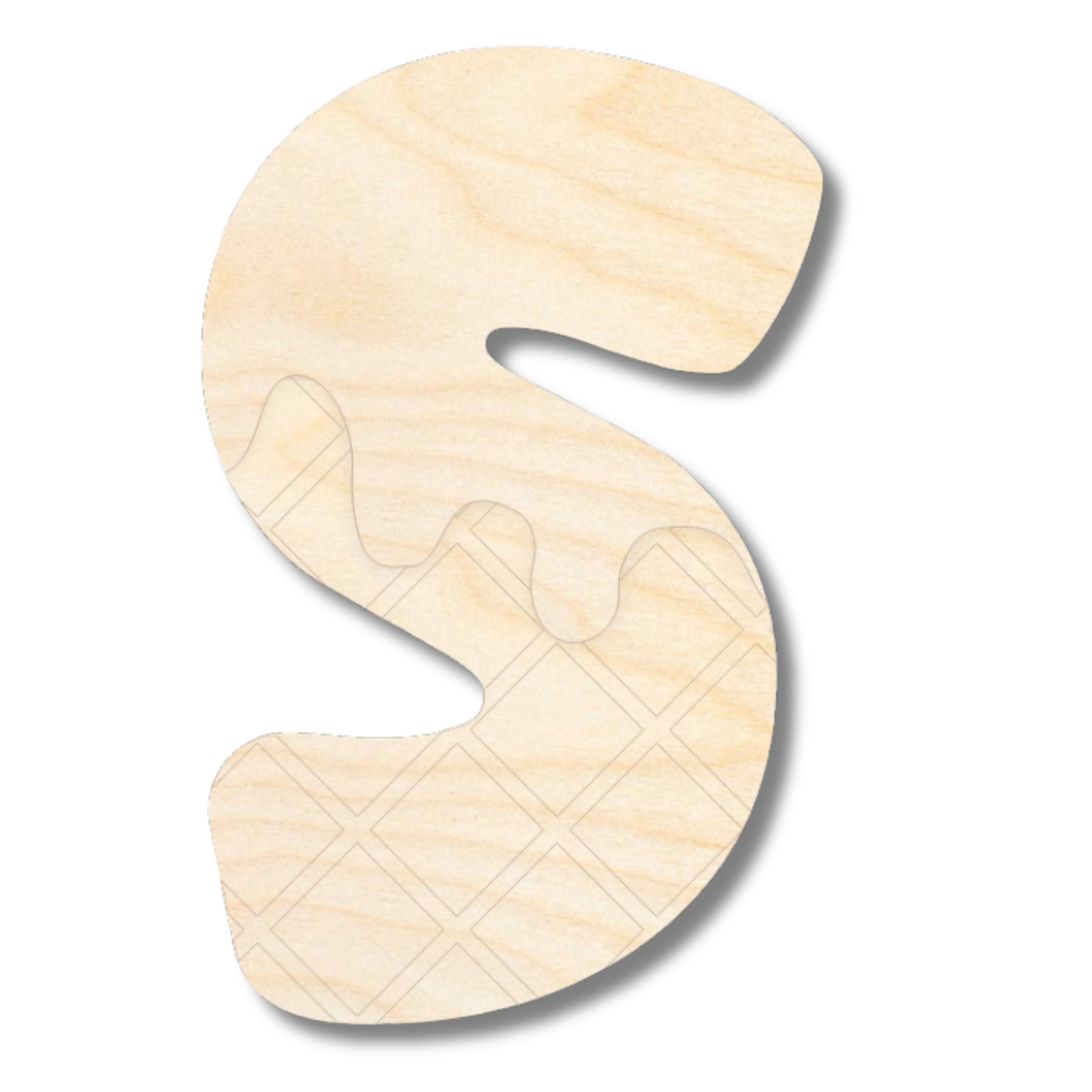 Unfinished Wood Layered Etched Themed Letters | Ice Cream | A-Z | 2 Piece | up to 24"