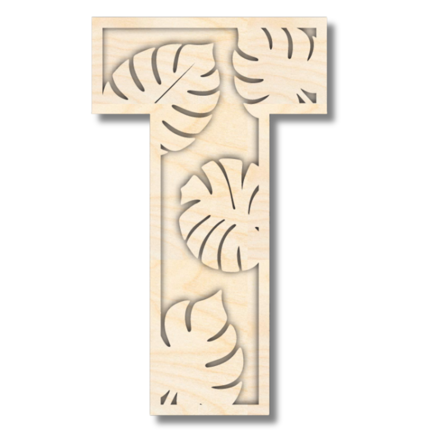 Unfinished Wood Layered Themed Letters | Dinosaur | A-Z | 2 Piece | up to 24"