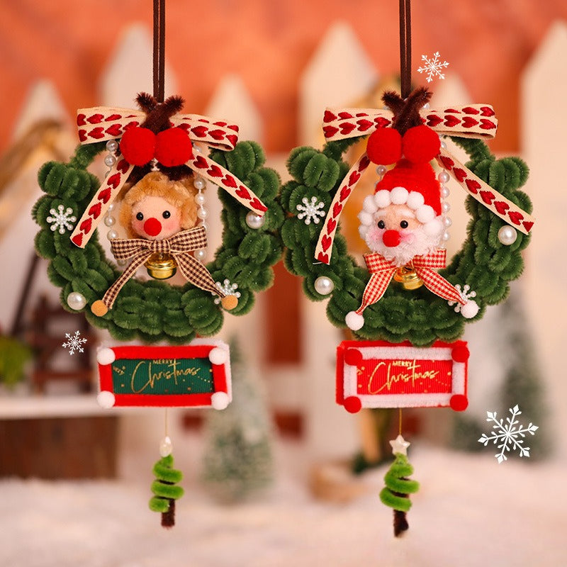Christmas gift pendant car hanging twist stick Christmas tree handmade DIY material package homemade creative jewelry decoration