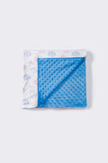 Blue pumpkin print baby blanket
