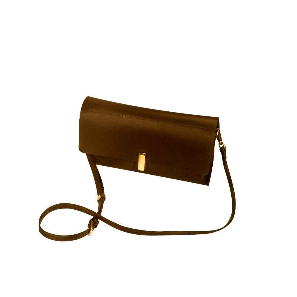 Genuine leather small shoulder bag for women trendy classic style Crossbody