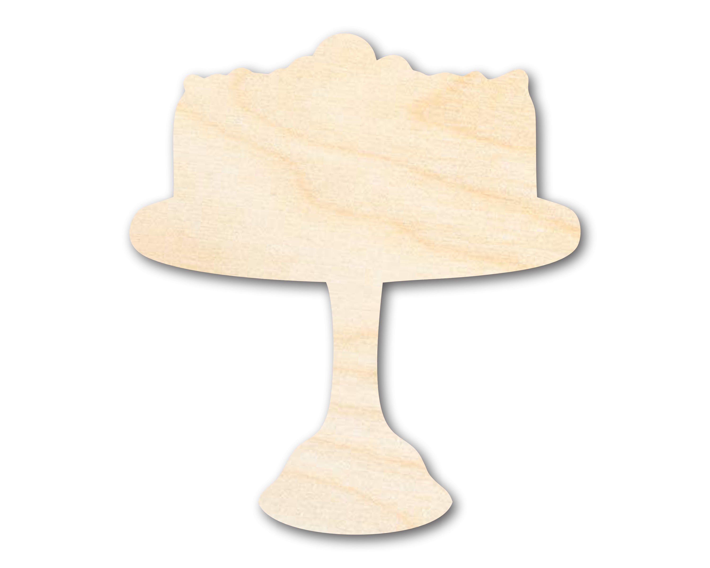 Unfinished Wood Dessert Cake Shape - Craft - up to 46"