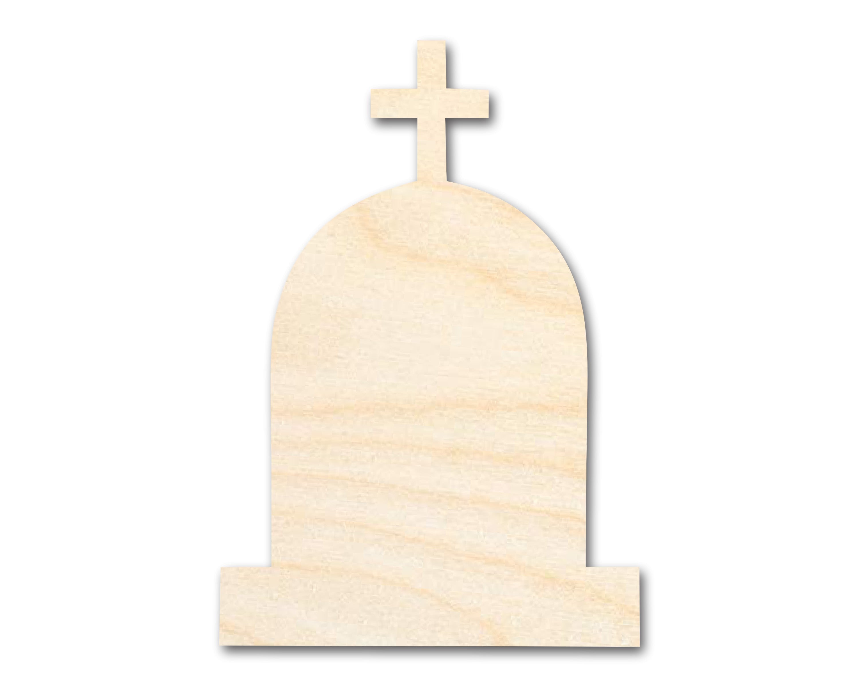 Unfinished Wood Cross Tombstone Shape - Craft - up to 46"