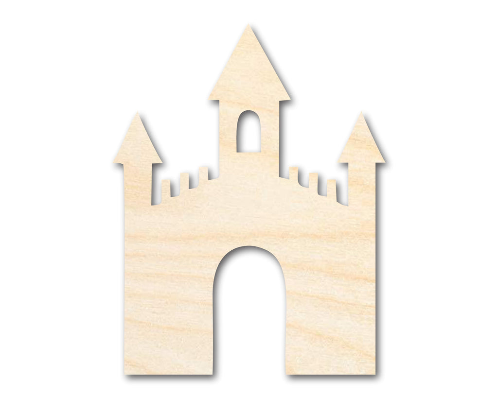 Unfinished Wood Castle Shape - Craft - up to 46"