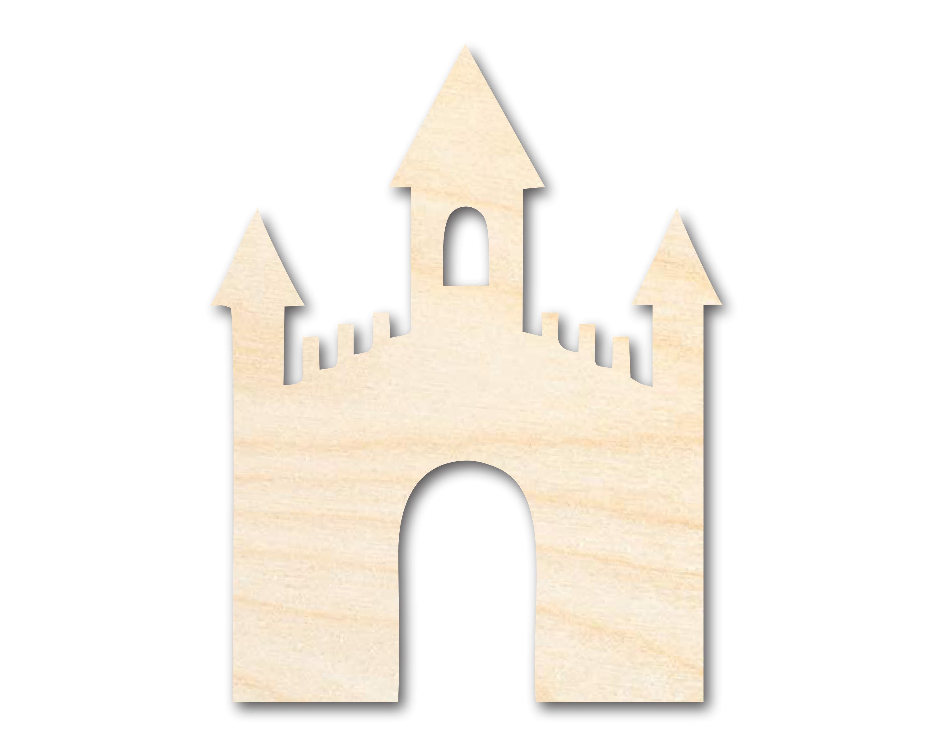 Unfinished Wood Castle Shape - Craft - up to 46"