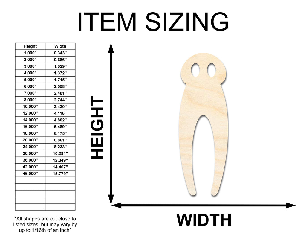 Unfinished Wood Fresno Nightcrawler Shape - Craft - up to 46"