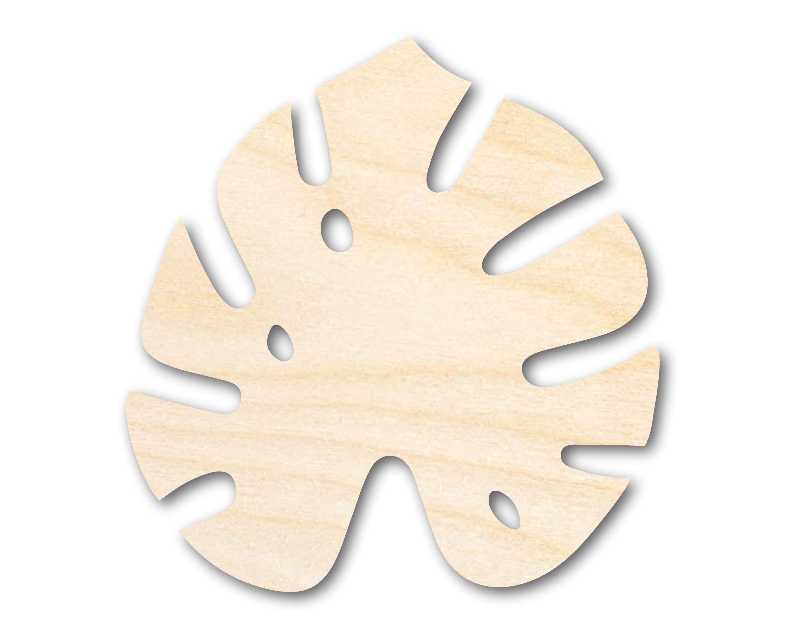 Unfinished Wood Monstera Leaf Shape - Craft - up to 46"