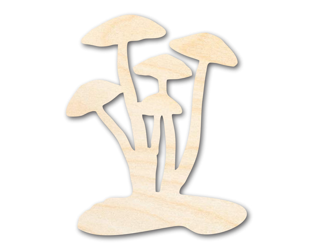 Unfinished Wood Mushrooms Shape - Craft - up to 46"
