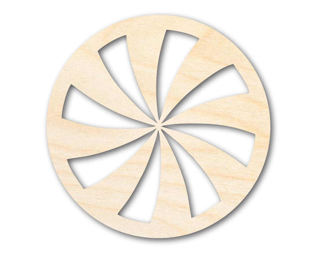 Unfinished Wood Peppermint Candy Shape - Craft - up to 46"