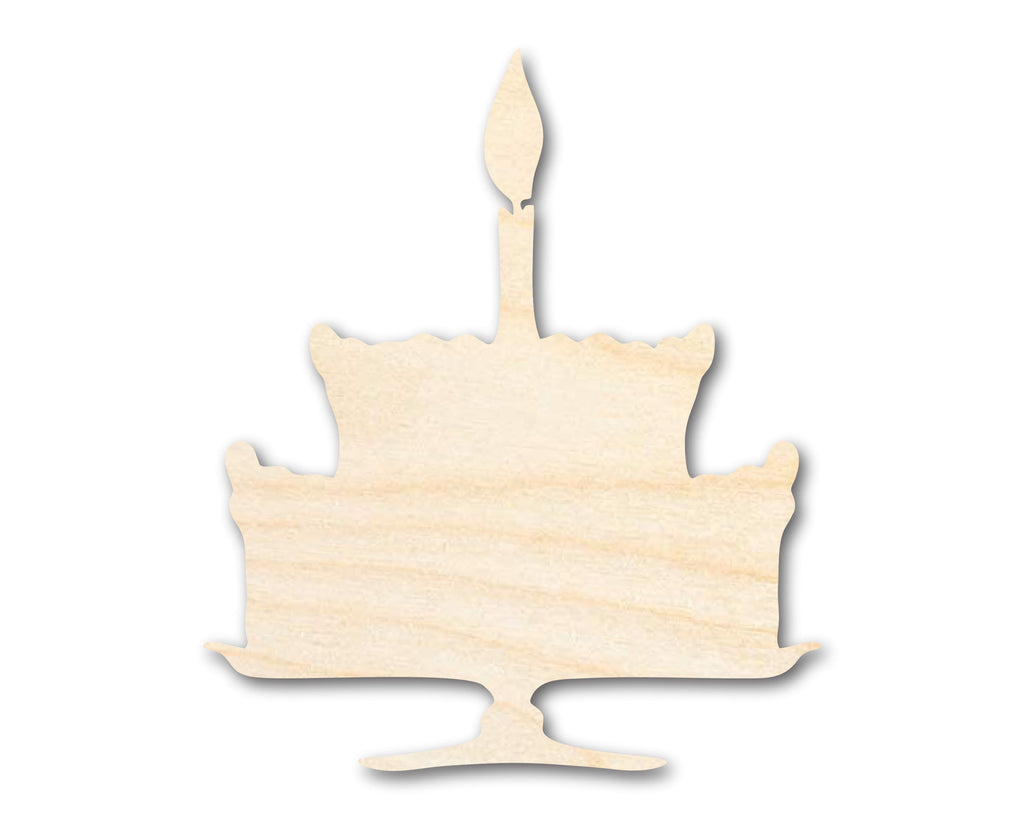 Unfinished Wood Party Cake Shape - Craft - up to 46"