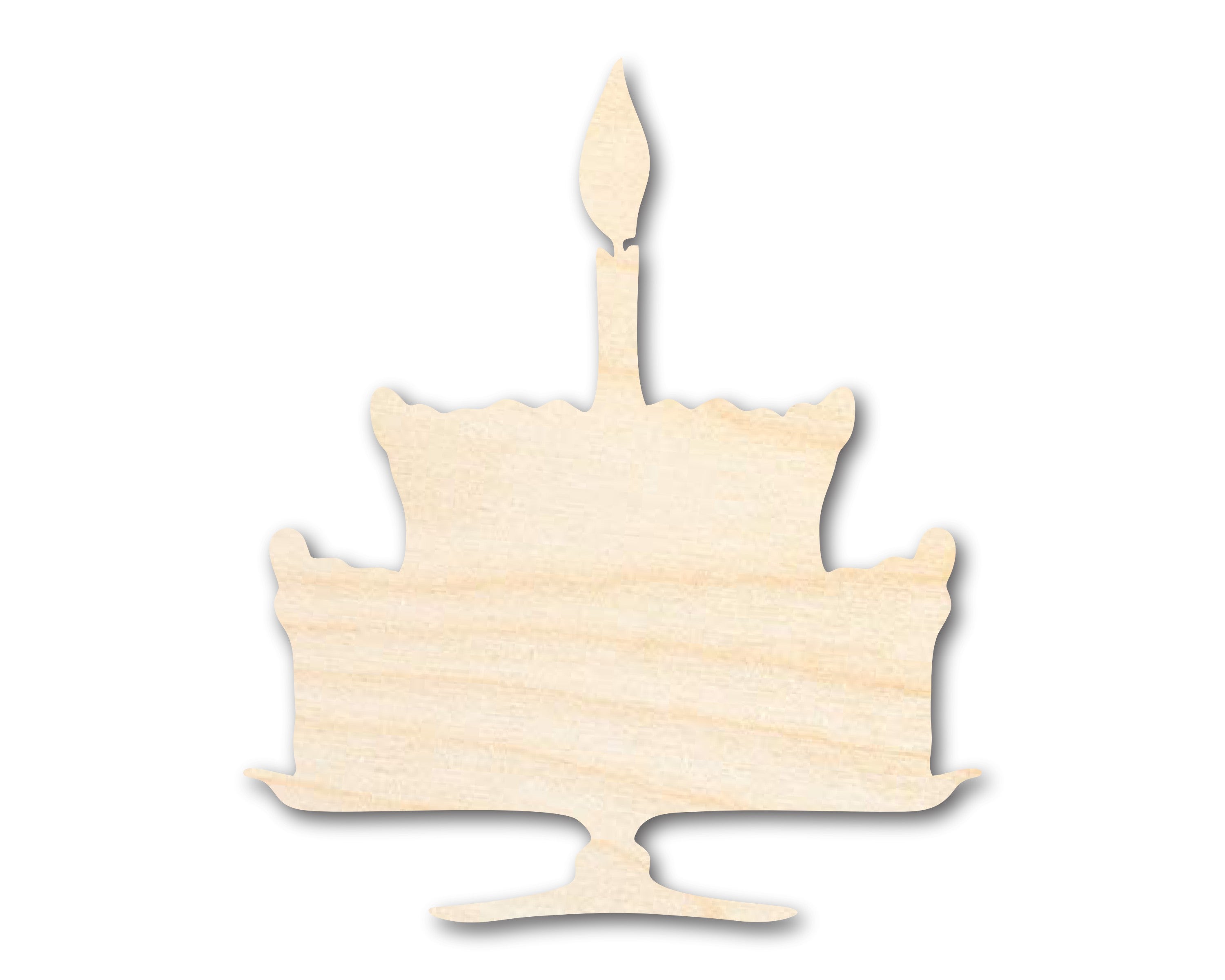 Unfinished Wood Party Cake Shape - Craft - up to 46"