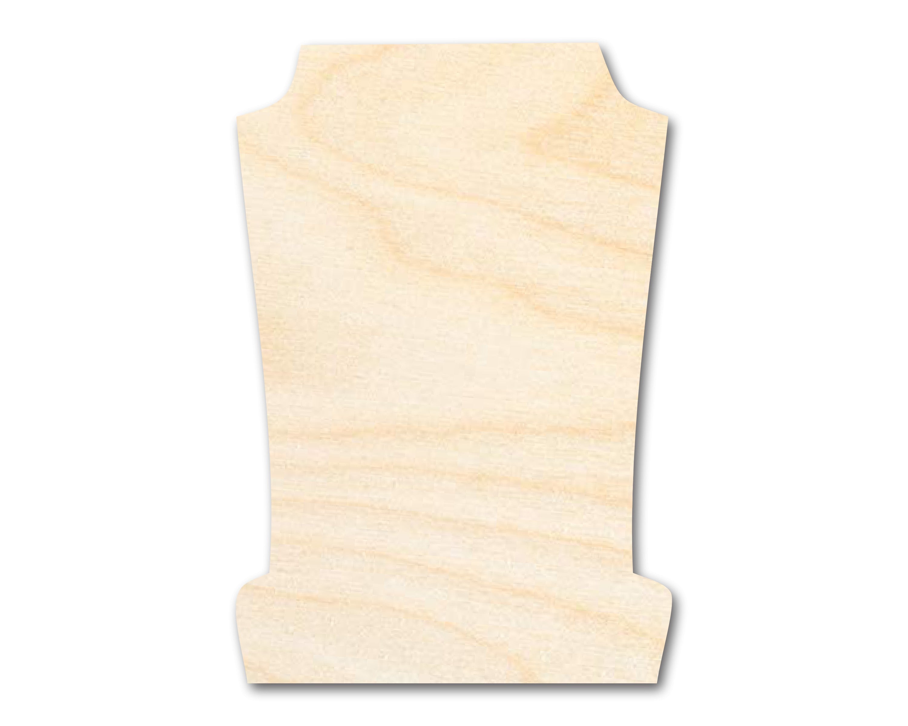 Unfinished Wood Tombstone Shape - Craft - up to 46"
