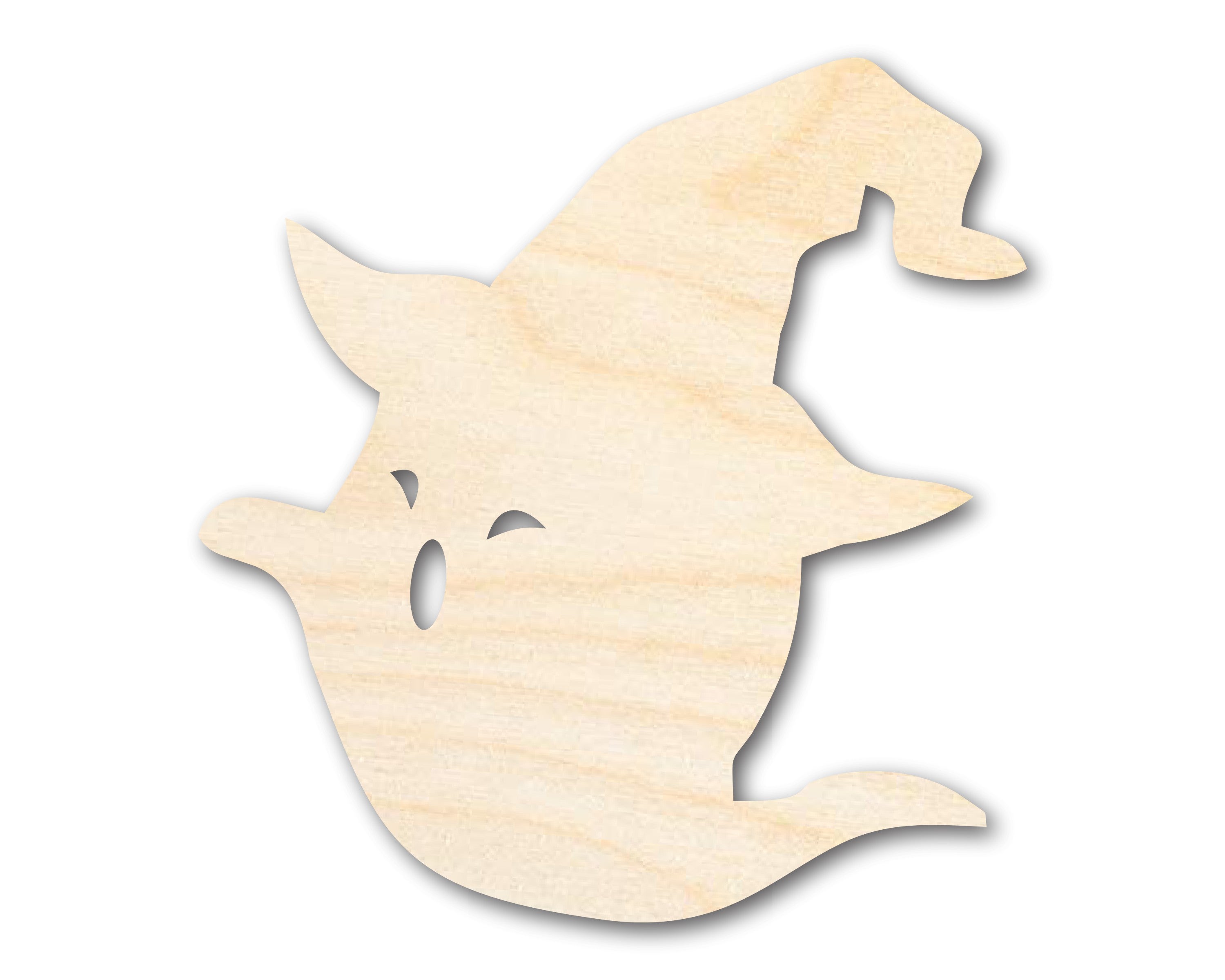 Unfinished Wood Witch Ghost Shape - Craft - up to 46"