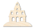 Unfinished Wood Halloween House Shape - Craft - up to 46"