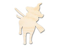 Unfinished Wood Witch Dog Shape - Craft - up to 46"