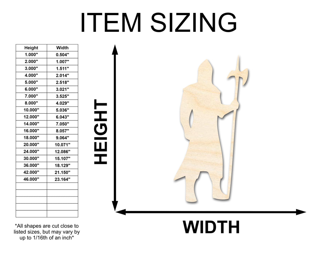 Unfinished Wood Guardsman Shape - Craft - up to 46"