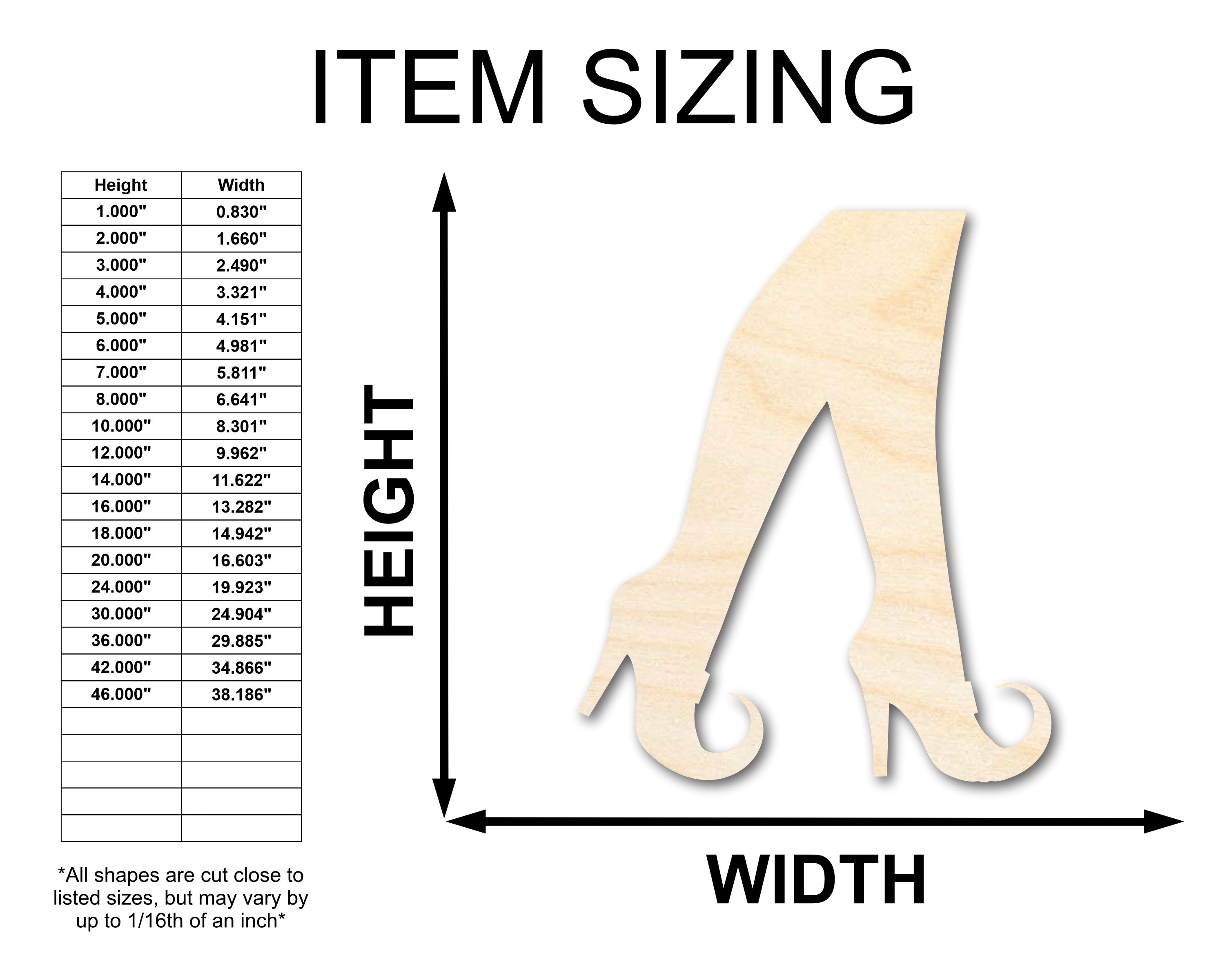 Unfinished Wood Witch Legs Shape - Craft - up to 46"