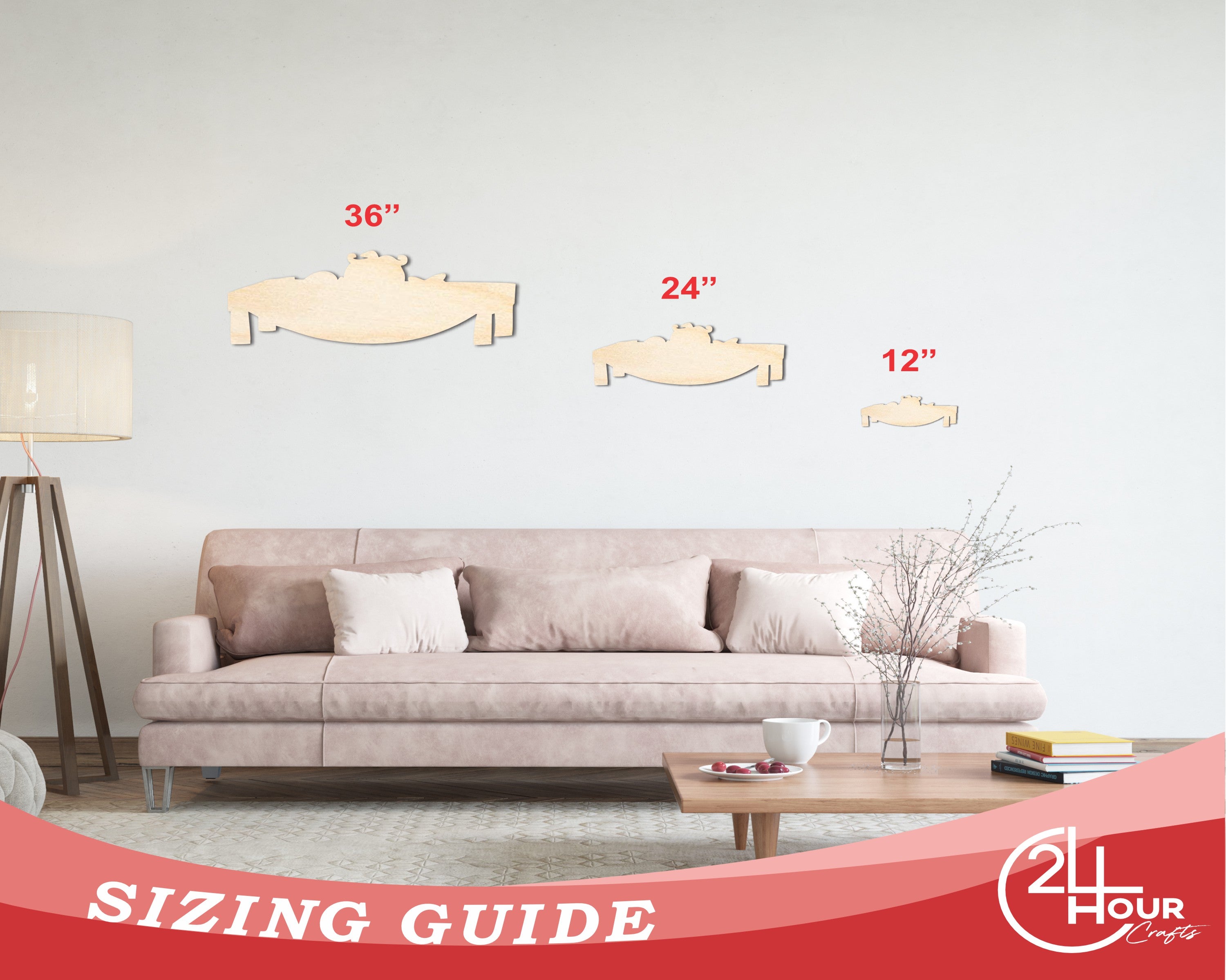 Unfinished Wood Feast Table Shape - Craft - up to 46"