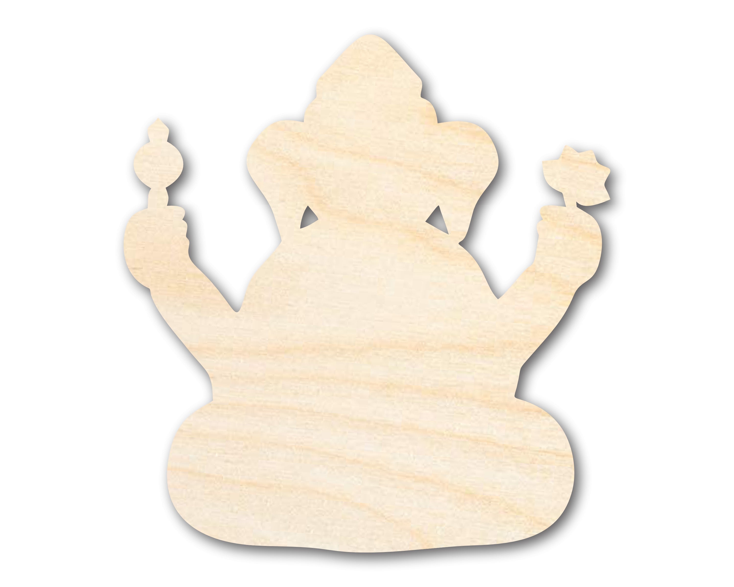 Unfinished Wood Ganesha Shape - Craft - up to 46"