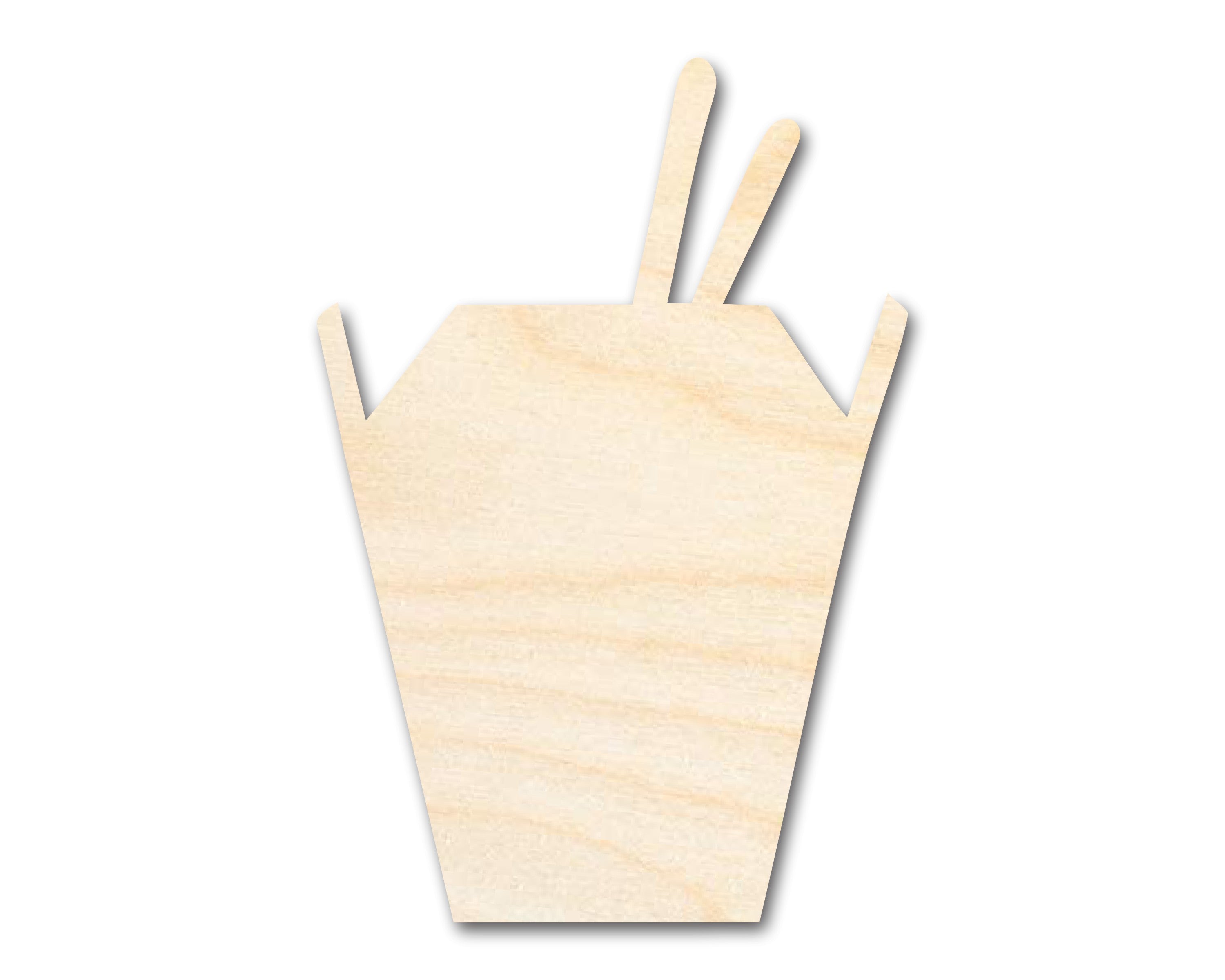 Unfinished Wood Asian Takeout Shape | Craft Cutout | up to 46" DIY