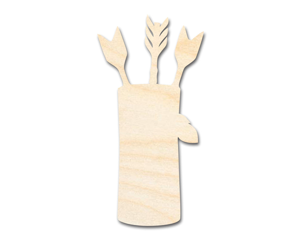 Unfinished Wood Arrow Quiver Shape | Craft Cutout | up to 46" DIY