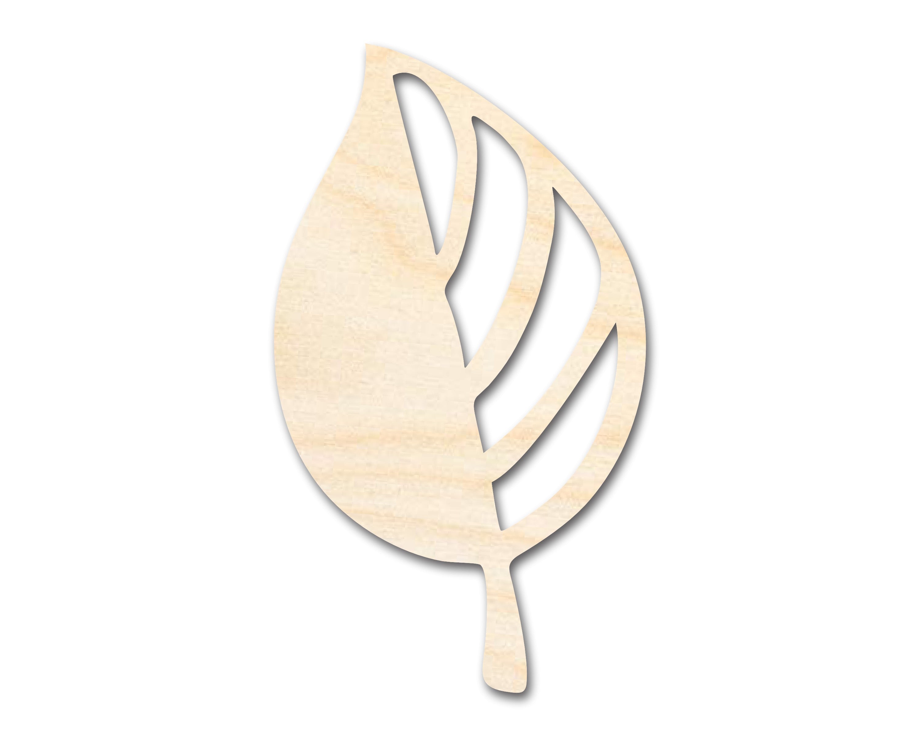 Unfinished Wood Autumn Leaf Shape | Craft Cutout | up to 46" DIY