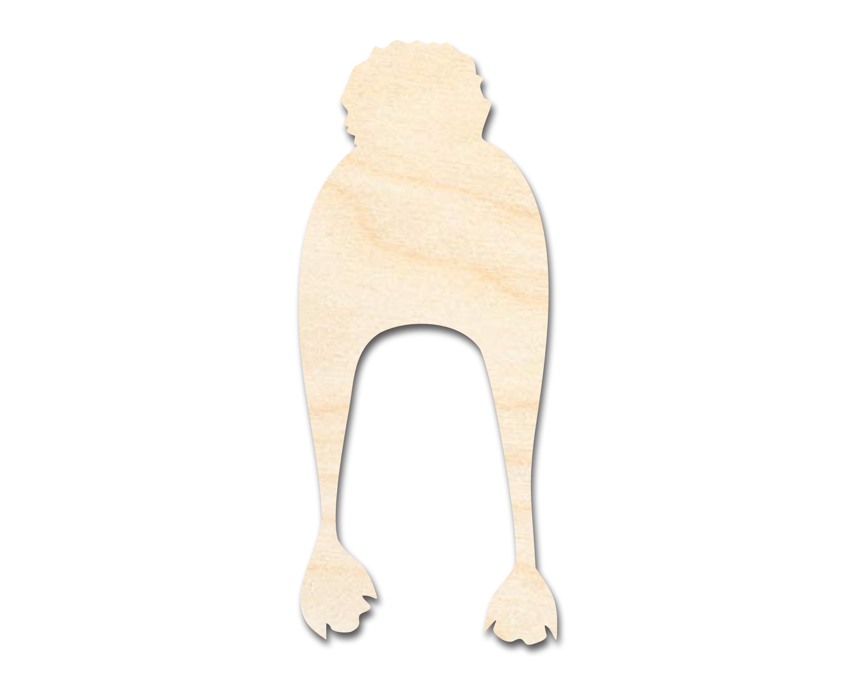 Unfinished Wood Winter Hat Silhouette Shape - Craft - up to 46"