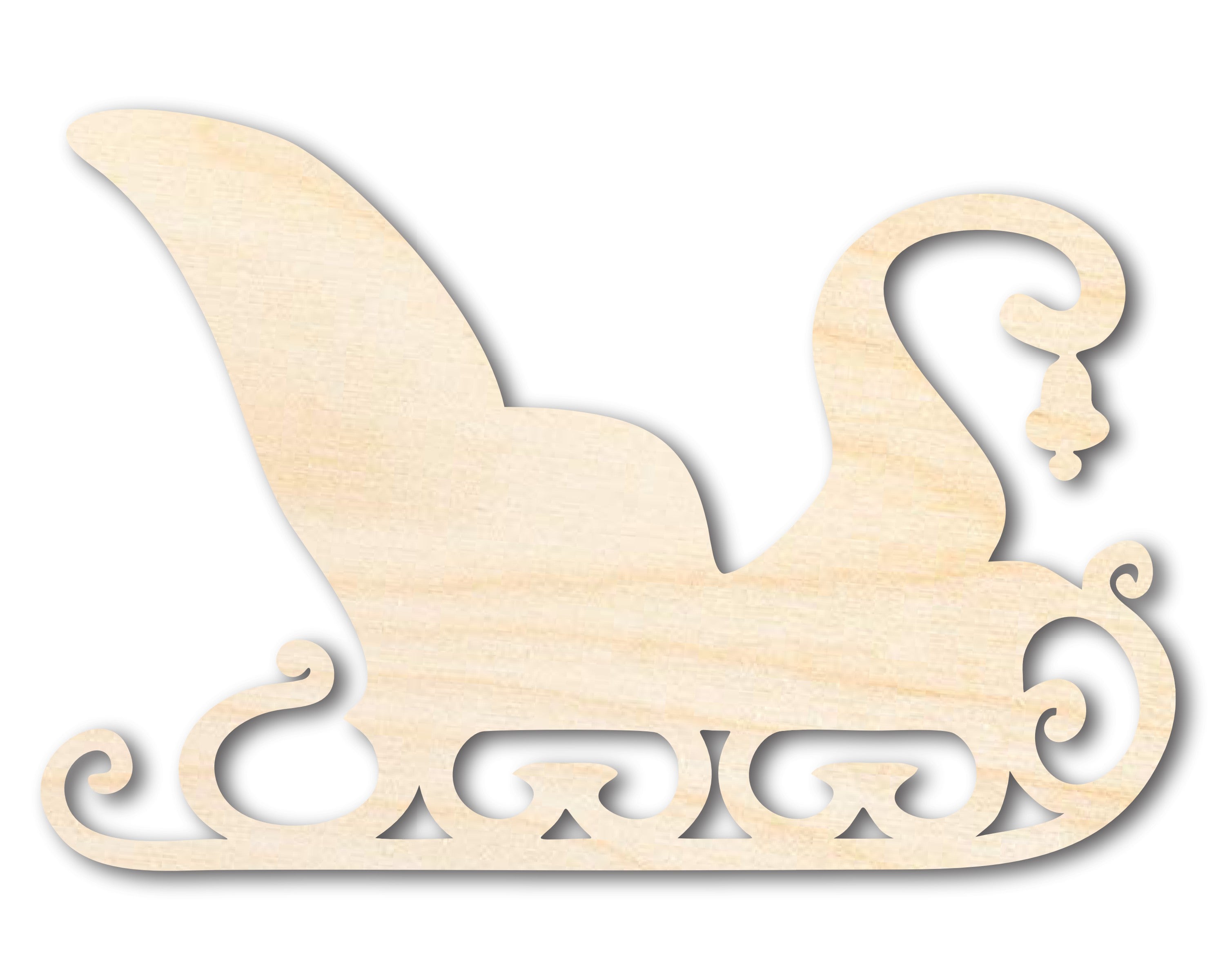 Unfinished Wood Winter Sleigh Shape - Craft - up to 46"