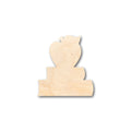 Unfinished Wood Apple and Books Shape - Craft - up to 46" DIY