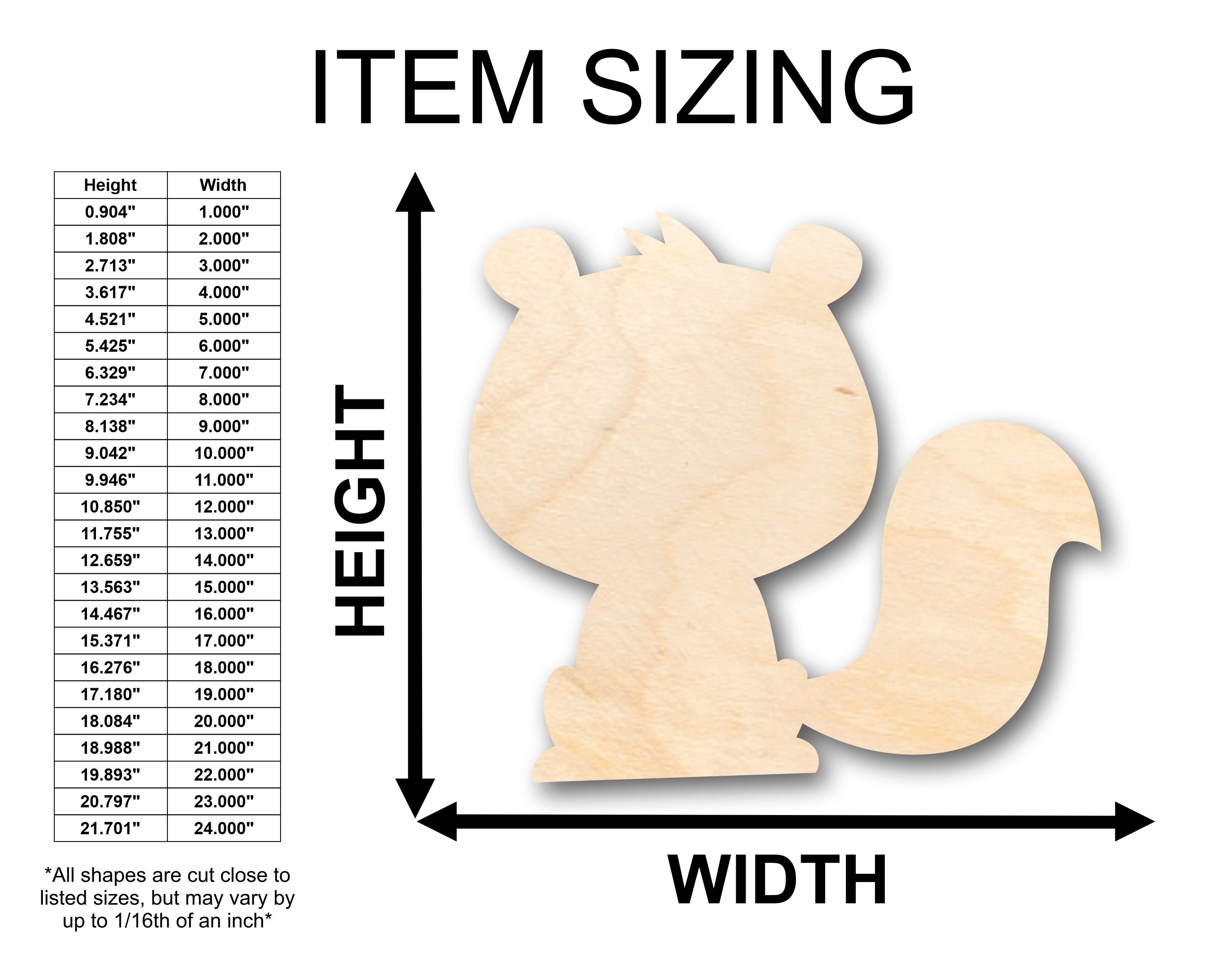 Unfinished Wood Baby Skunk Shape - Craft - up to 46" DIY
