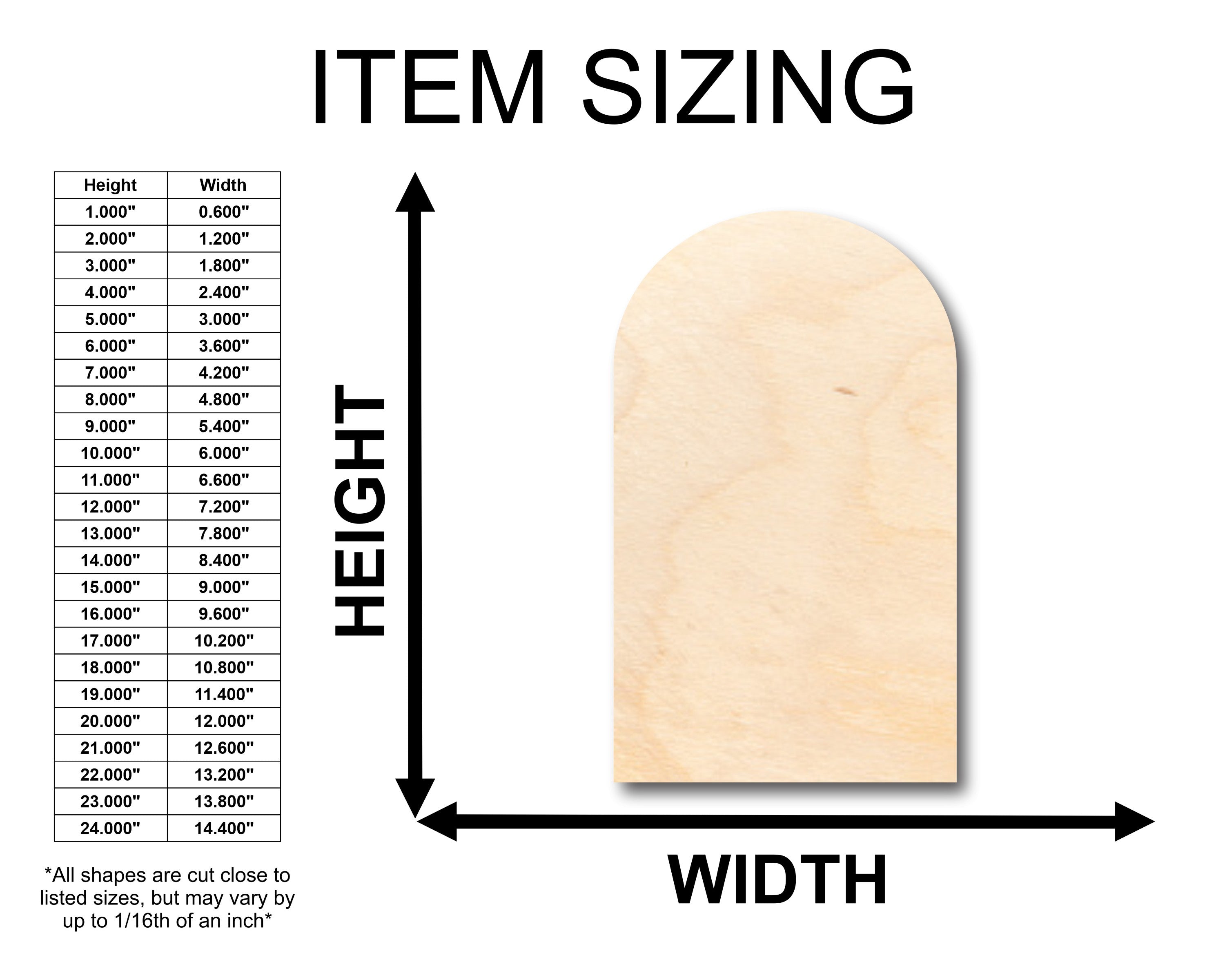 Unfinished Wood Blank Tombstone Shape - Craft - up to 46" DIY
