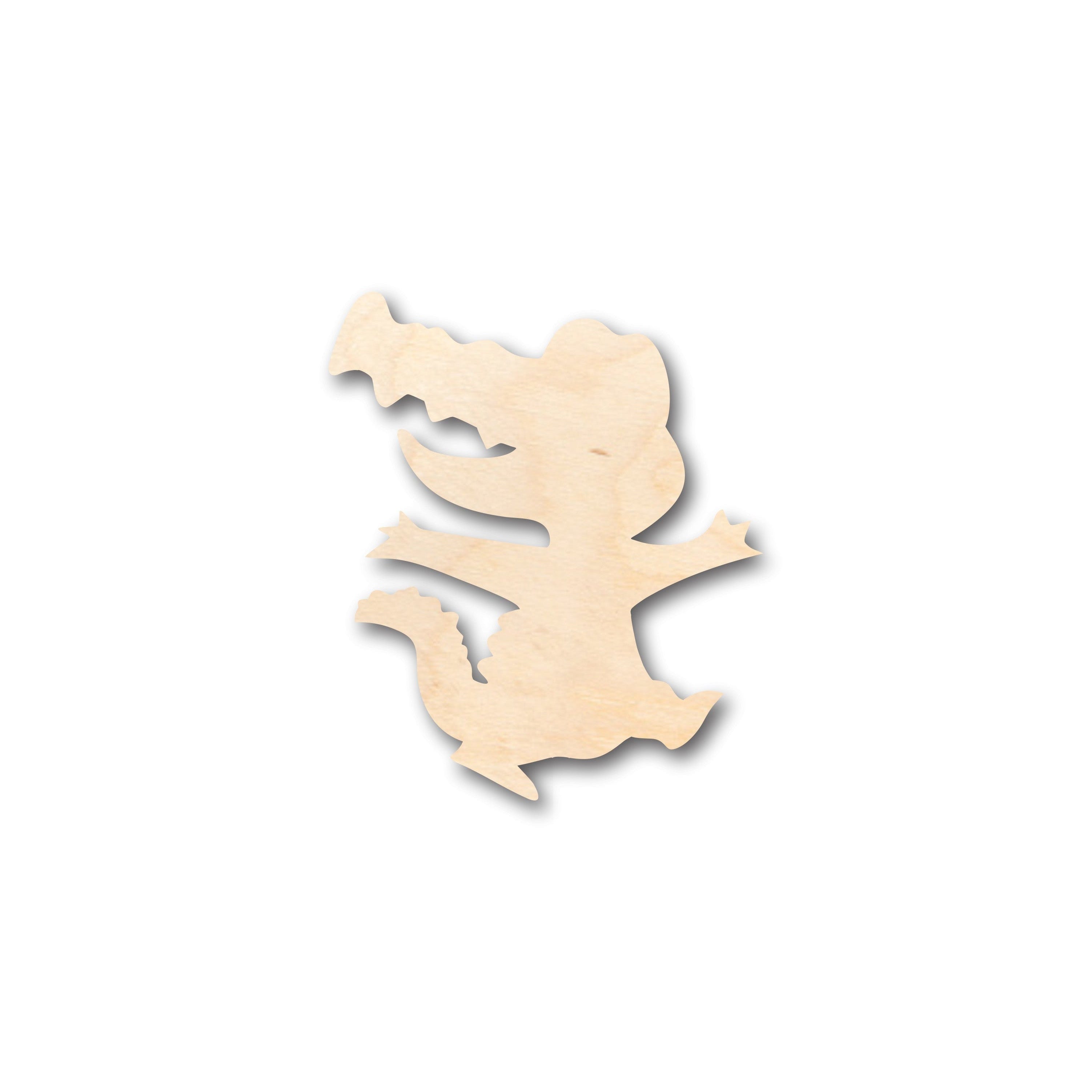 Unfinished Wood Cute Alligator Shape - Craft - up to 46" DIY