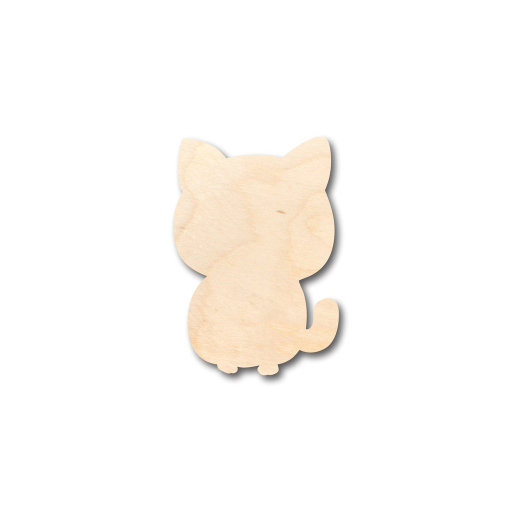 Unfinished Wood Cute Cat Shape - Craft - up to 46" DIY