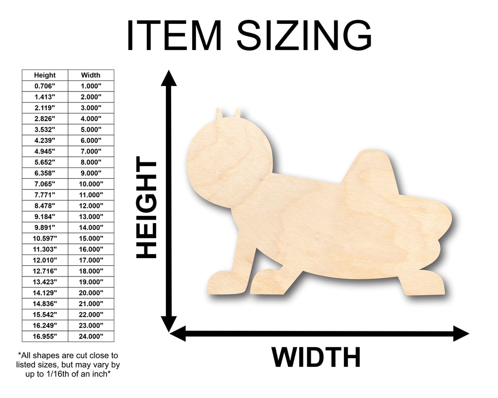 Unfinished Wood Cute Grasshopper Shape - Craft - up to 46" DIY