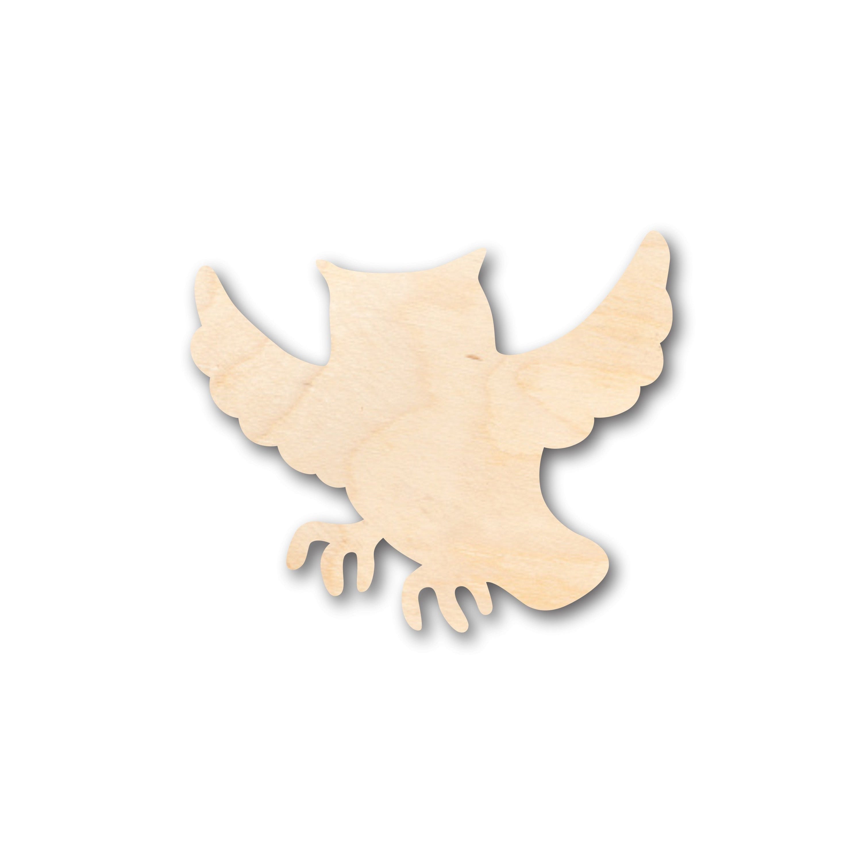 Unfinished Wood Flying Owl Shape - Craft - up to 46" DIY