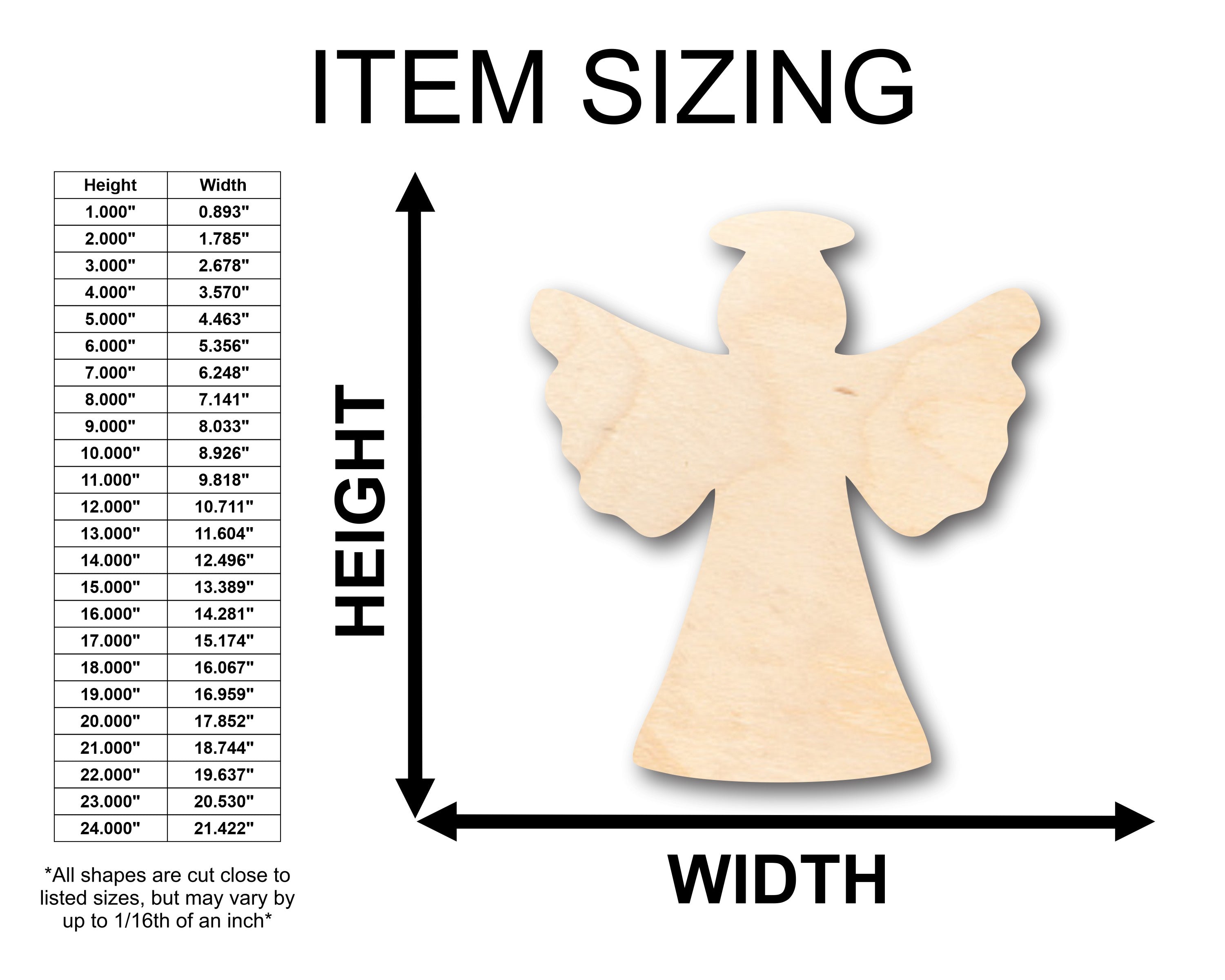Unfinished Wood Halo Angel Shape - Craft - up to 46" DIY