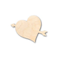Unfinished Wood Heart Arrow Shape - Craft - up to 46" DIY