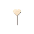 Unfinished Wood Heart Stick Lolipop Shape - Craft - up to 46" DIY