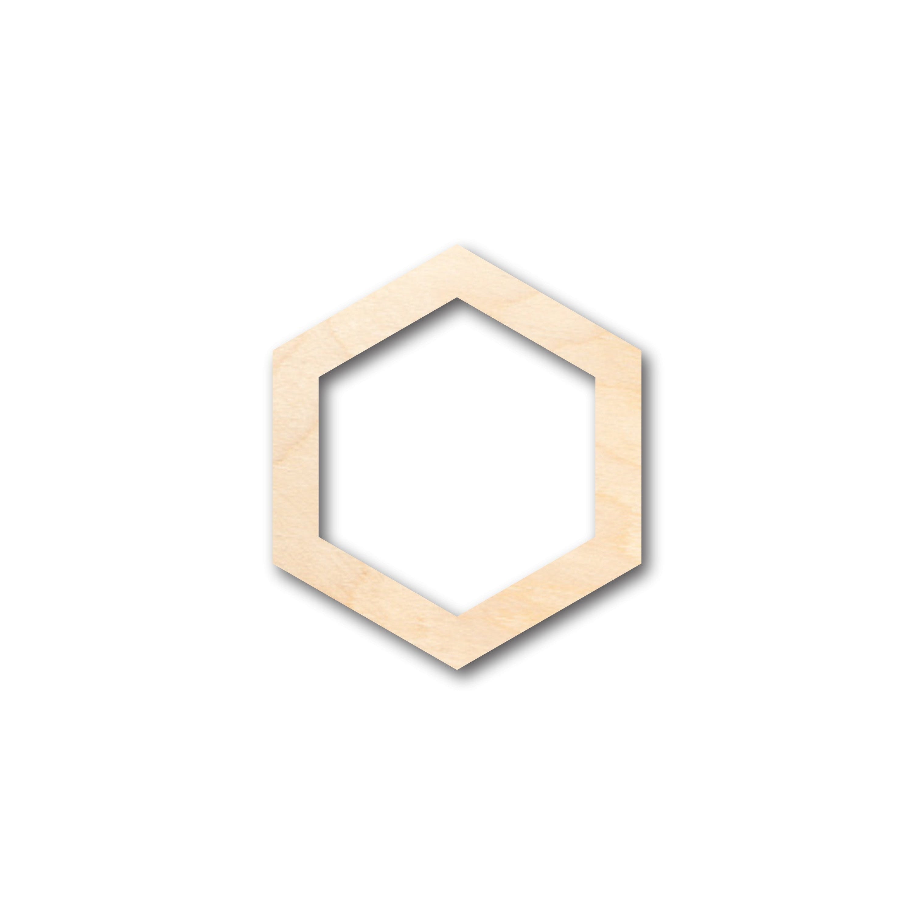 Unfinished Wood Hollow Hexagon Honeycomb Shape - Craft - up to 46" DIY