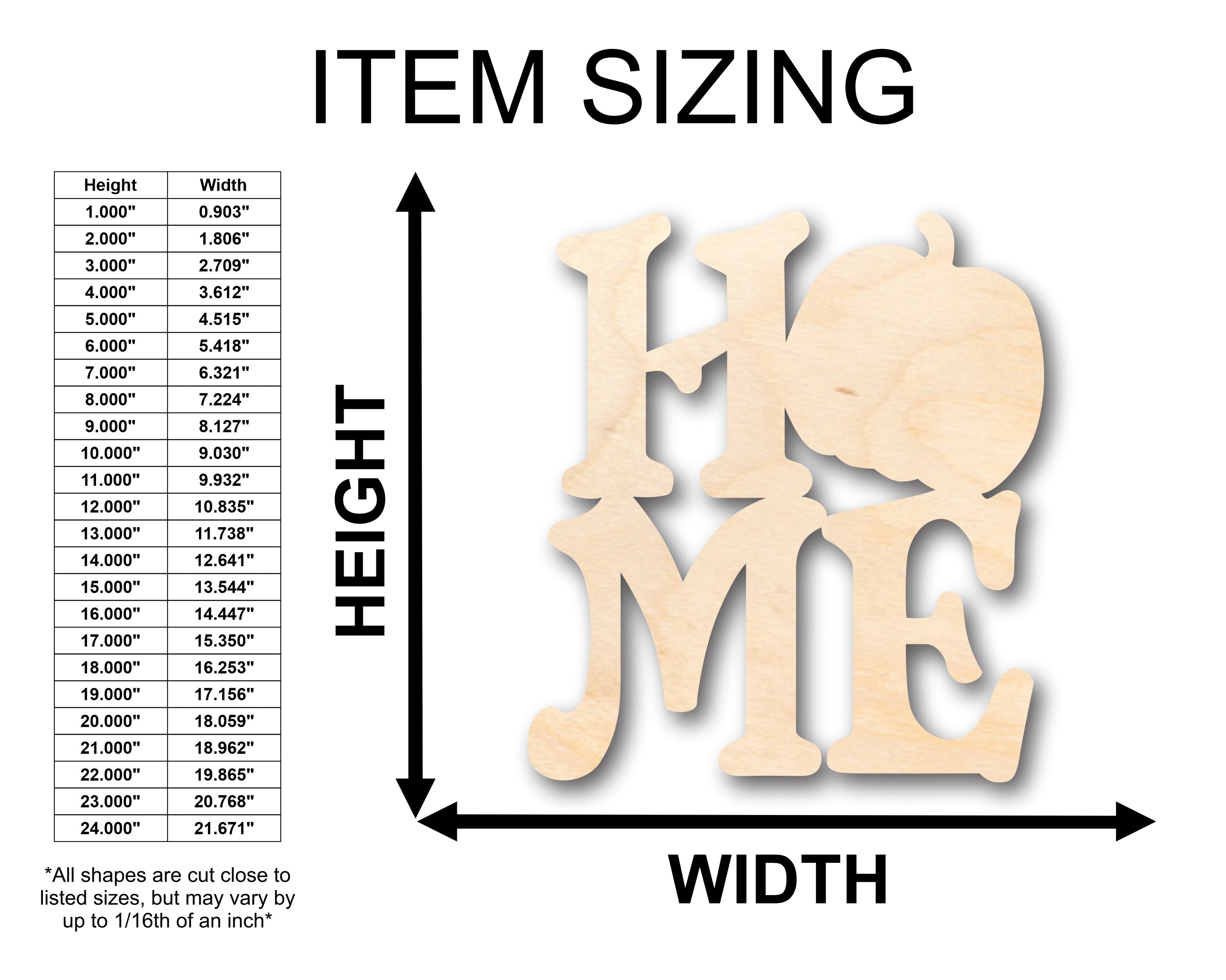 Unfinished Wood HOME Pumpkin Shape - Craft - up to 46" DIY