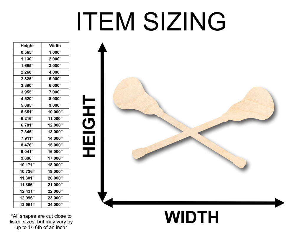 Unfinished Wood Lacrosse Stick Cross Shape - Craft - up to 46" DIY