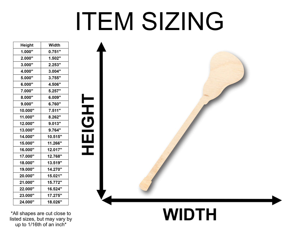 Unfinished Wood Lacrosse Stick Shape - Craft - up to 46" DIY