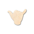 Unfinished Wood Shaka Shape - Craft - up to 46" DIY