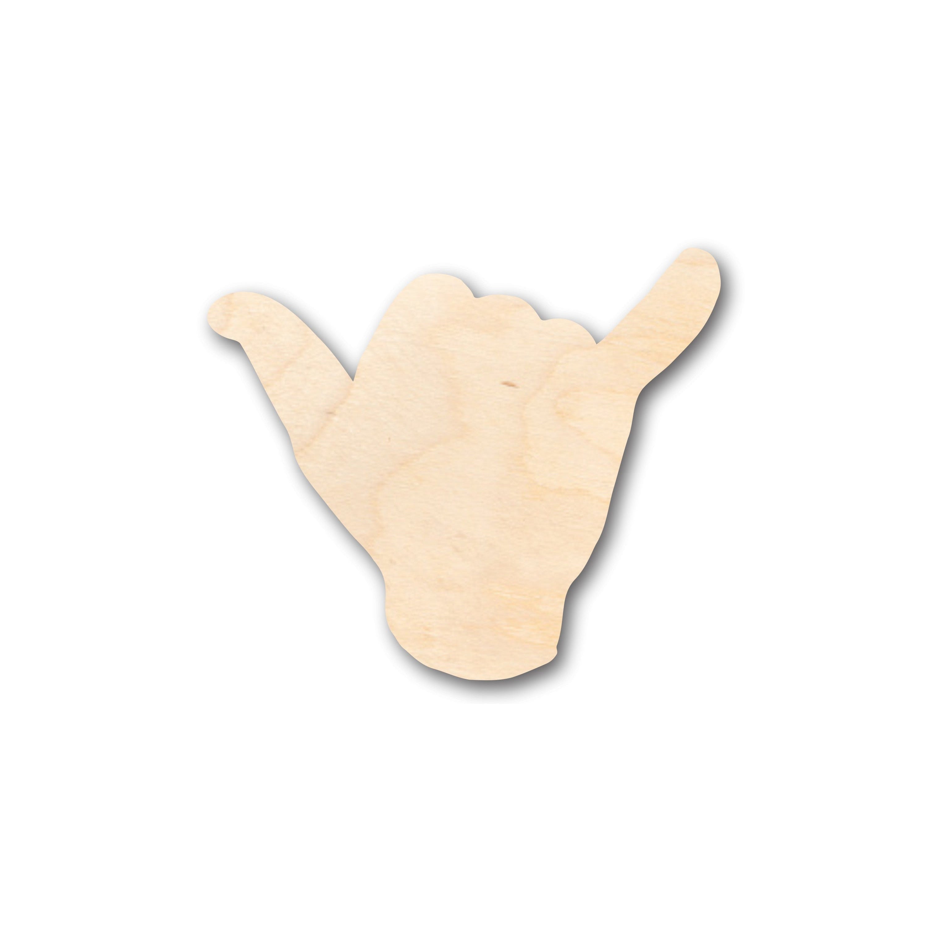 Unfinished Wood Shaka Shape - Craft - up to 46" DIY