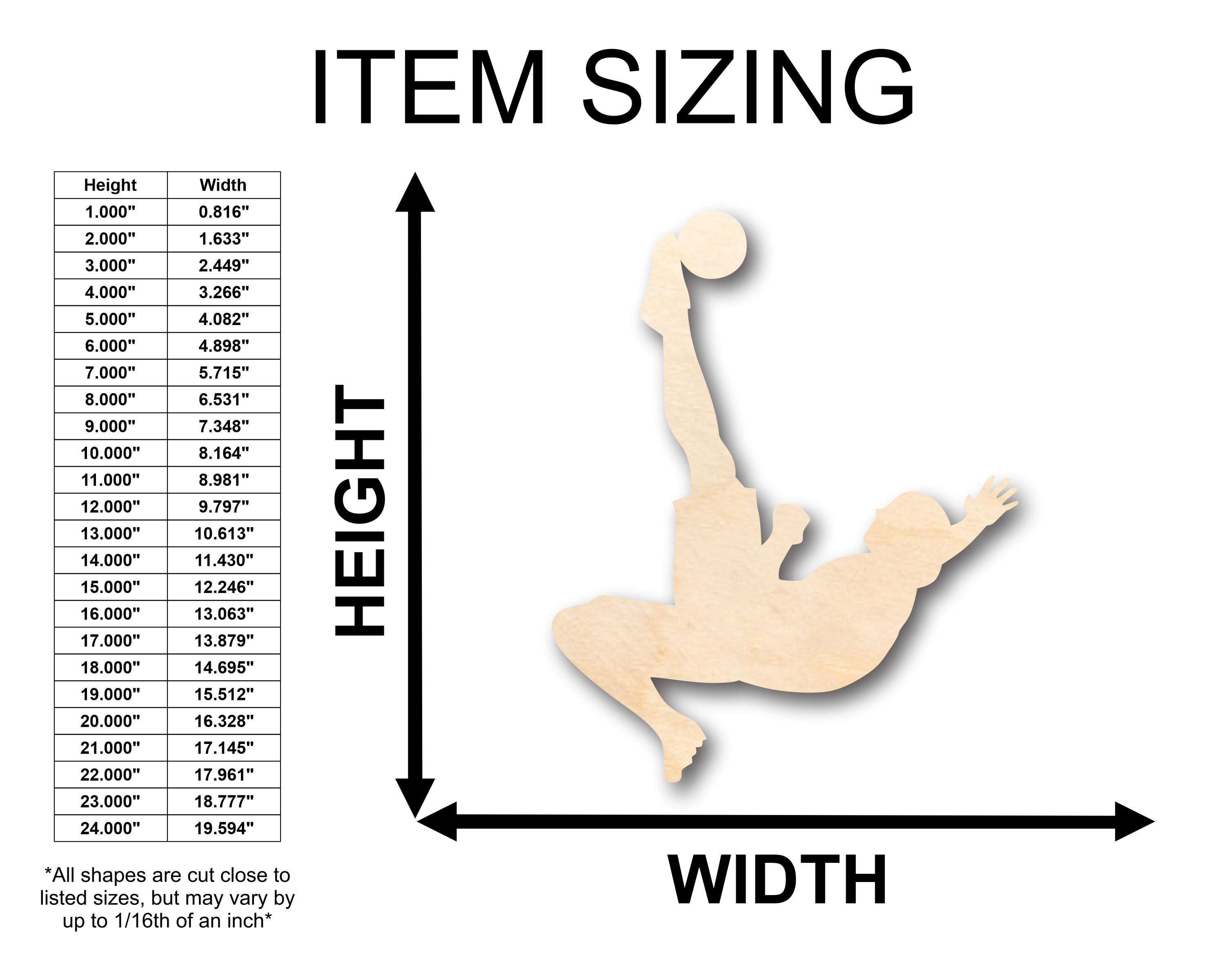 Unfinished Wood Soccer Bicycle Kick Shape - Craft - up to 46" DIY