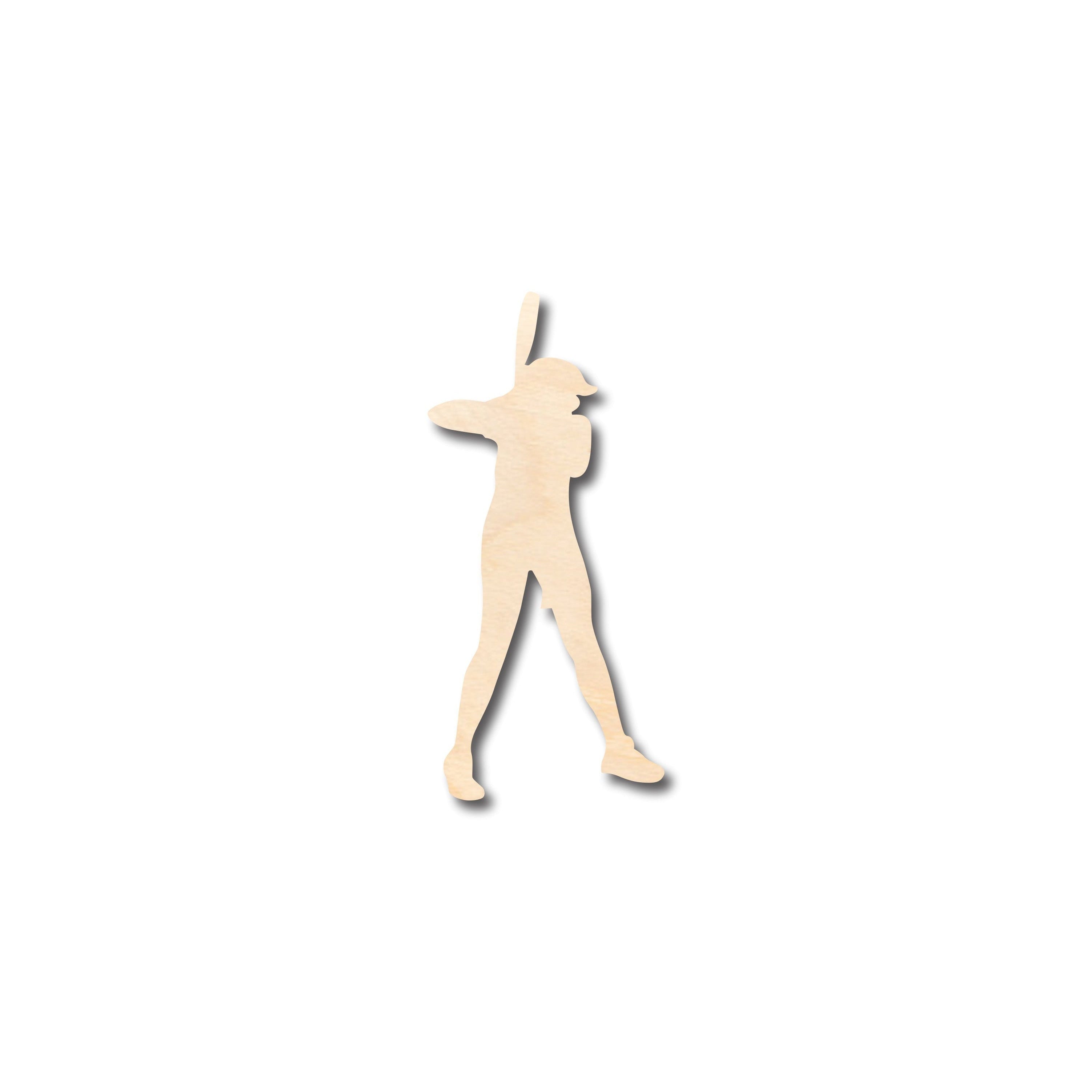 Unfinished Wood Softball Batter Shape - Craft - up to 46" DIY