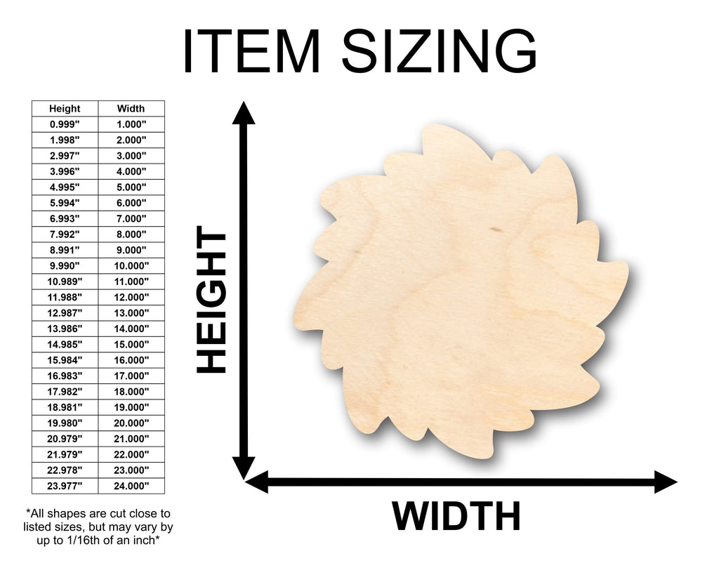 Unfinished Wood Sun Star Shape - Craft - up to 46" DIY
