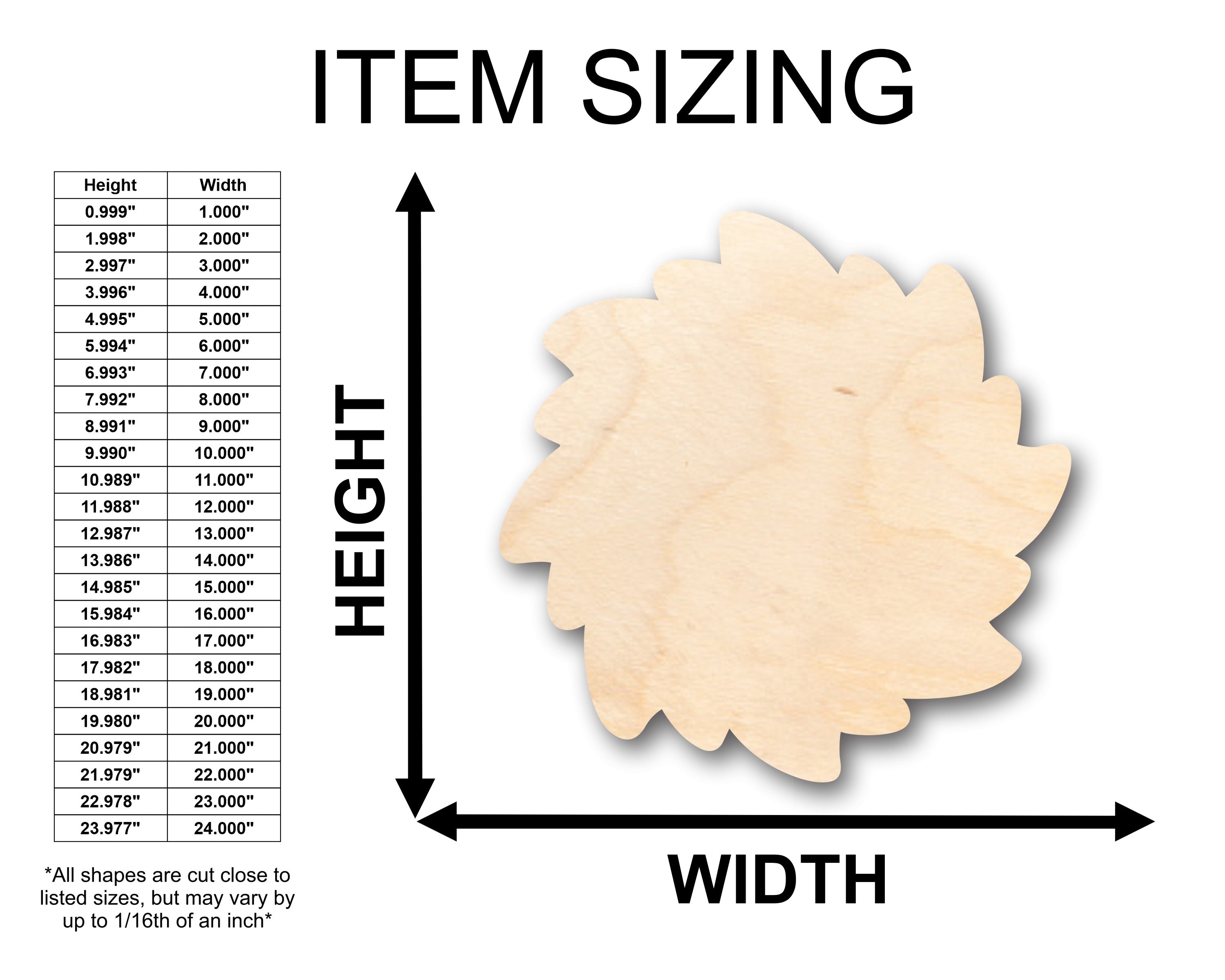 Unfinished Wood Sun Star Shape - Craft - up to 46" DIY