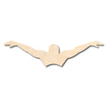 Unfinished Wood Swimming Butterfly Shape - Craft - up to 46" DIY